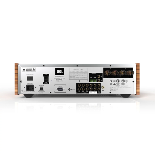 JBL SA750 - Black - Streaming Integrated Stereo Amplifier – Anniversary Edition - Back
